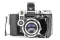 Antique camera with an accordion lens Royalty Free Stock Photo