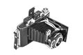 Antique camera with an accordion lens