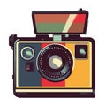 Antique camera, old fashioned technology Royalty Free Stock Photo
