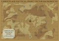Antique Camouflage Nautical Chart Vector
