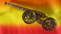 Miniature antique cannon at home Royalty Free Stock Photo