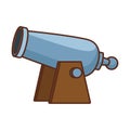 Antique cannon weapon isolated icon