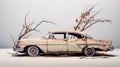 Antique Car Photoshoot: Dreamy Depictions Of A Decaying Landscape