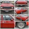 Antique car show new york 1973 red ford classic Royalty Free Stock Photo
