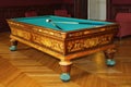 Antique carom billiard table Royalty Free Stock Photo
