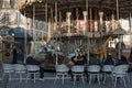 Antique Carousel on the main square of Fontainebleau