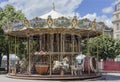 Antique carousel in the middle of Bordeaux City