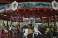 Antique carousel in Mitchell Park in Greenport, Long Island