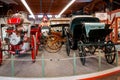 Antique carriages that were used on Mackinac Island now on display in an exhibit Royalty Free Stock Photo