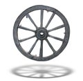 Antique Cart Wheel with shadow Royalty Free Stock Photo