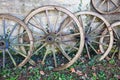 Antique cartwheels Royalty Free Stock Photo
