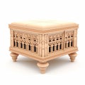 Antique Carved Bookcase In Ottoman Style - 3d Render