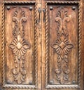 Antique carved wooden doors