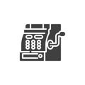 Antique cash register vector icon