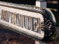 Antique cast iron street name sign.