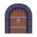 antique castle wooden door Royalty Free Stock Photo