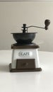 antique ceramic mechanical coffee grinder