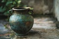 Antique ceramic vase in nature Royalty Free Stock Photo