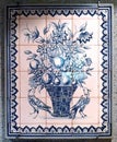 Antique Ceramics Retro Macao Azulejo Ancient Vintage Macau Wine Museum Portuguese Heritage Delft China Ceramic Tile Blue Porcelain Royalty Free Stock Photo