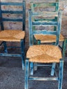 Antique Chairs With New Cane Seats, Greece