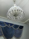 antique chandelier in theatrical interior