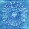 Magic esoteric occlut mystic astrology chart background Royalty Free Stock Photo