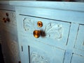 Antique chest of drawers in the interior of the house