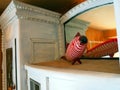 Antique chest of drawers in the interior of the house