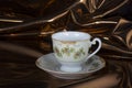 Antique tea cup and saucer Royalty Free Stock Photo