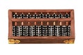 Antique Chinese Abacus isolated on a white background