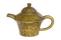 Antique Chinese Brass Tea Pot Royalty Free Stock Photo