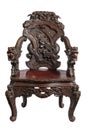 Antique Chinese chair carved with dragons