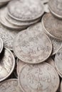 Antique Chinese coins on Panjiayuan Market, Beijing, China.