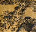 Antique Chinese Silk Painting Royalty Free Stock Photo