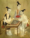 Antique chinese three woman picture Royalty Free Stock Photo