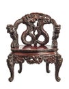 Antique Chinese throne chair with carvings made around 1880. Royalty Free Stock Photo