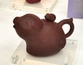 Antique Chinese Zodiac Animal Pig Teapots Purple Clay Teapot Pigs Kettle Yixing Zisha Ceramic Pot Sculpture Arts Craftsmanship Royalty Free Stock Photo