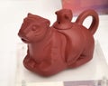 Antique Chinese Zodiac Animal Tiger Teapots Purple Clay Teapot Tigers Kettle Yixing Zisha Ceramic Pot Sculpture Arts Craftsmanship