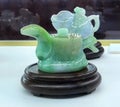 Antique Chinese Zodiac Animals Snake Teapots Snakes Jade Teapot Design Kettle Precious Stone Rock Pot Sculpture Arts Craftsmanship