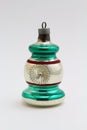 Antique Christmas striped bell ornament