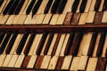Antique church organ keys Royalty Free Stock Photo