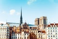 Antique city building in paris Royalty Free Stock Photo