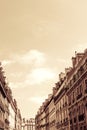 Antique city building in paris Royalty Free Stock Photo