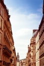 Antique city building in paris Royalty Free Stock Photo