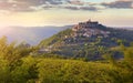 Antique city Motovun Croatia Istria. Picturesque panorama