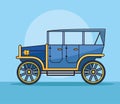 Antique classic car vehicle sideview Royalty Free Stock Photo