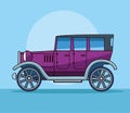 Antique classic car vehicle sideview Royalty Free Stock Photo