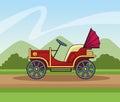 Antique classic car vehicle sideview Royalty Free Stock Photo