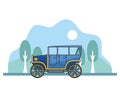 Antique classic car vehicle sideview Royalty Free Stock Photo