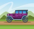 Antique classic car vehicle sideview Royalty Free Stock Photo